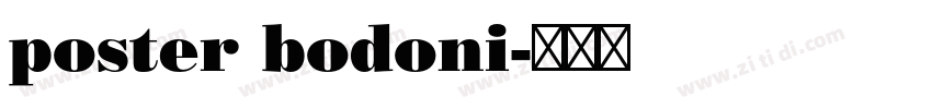 poster bodoni字体转换